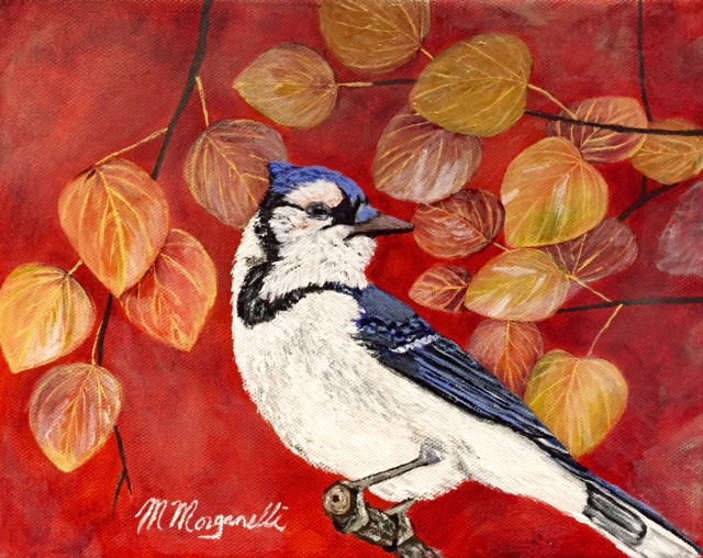 Autumn Blue Jay - ORIGINAL SOLD